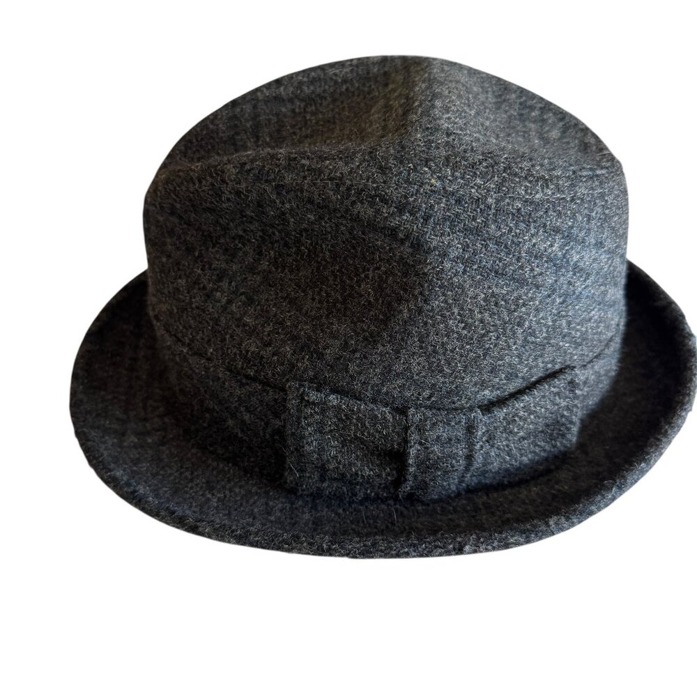 Vintage Van Cort Wool Trilby Cap Fedora Hat Subtle Plaid Streetwear Classic